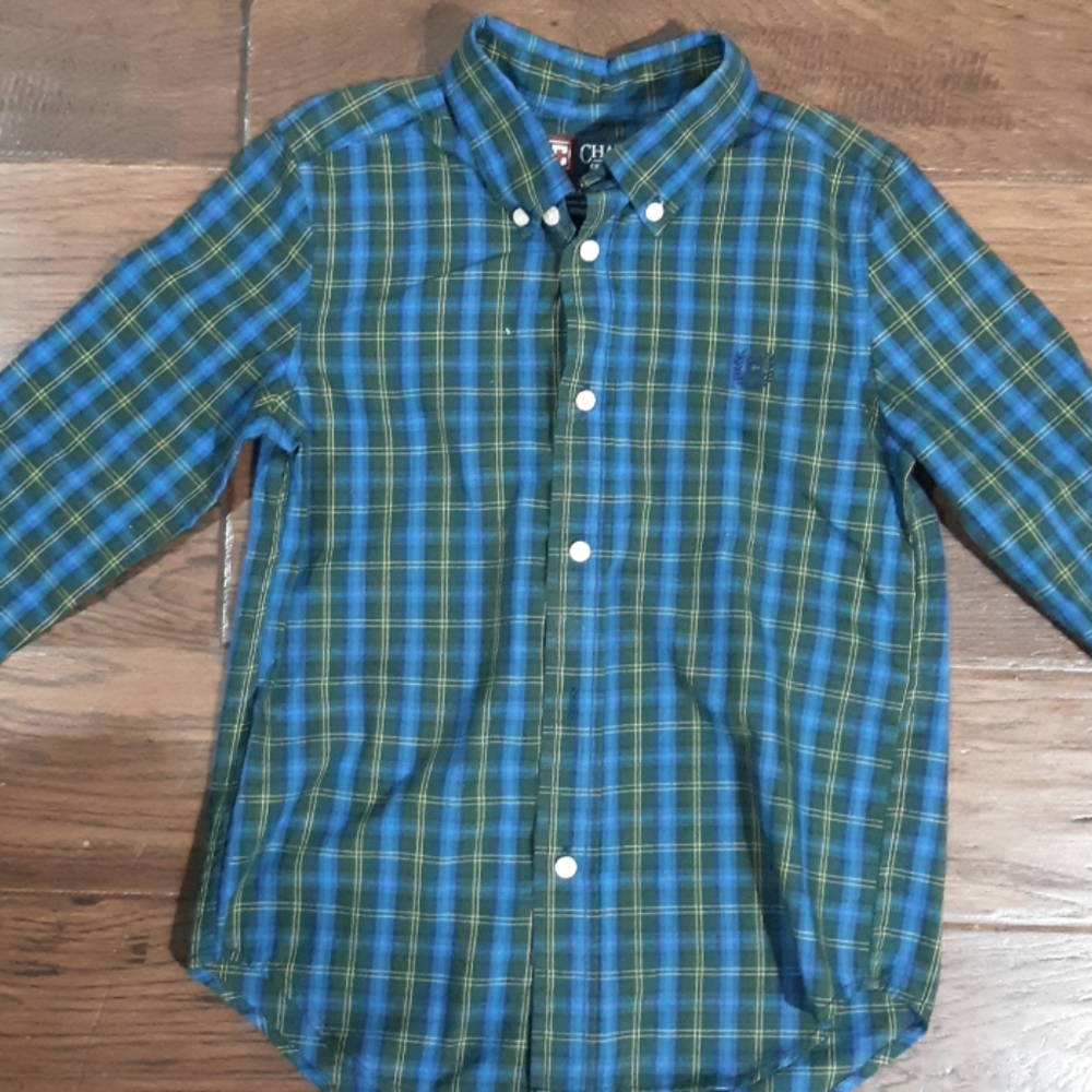 Button down plaid chaps shirt